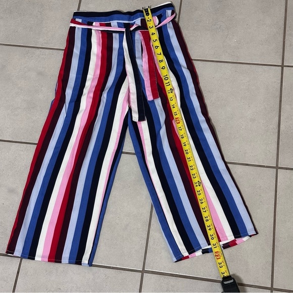 Abercrombie kids Girls Striped Pants Culottes Size 13/14 - Picture 8 of 9